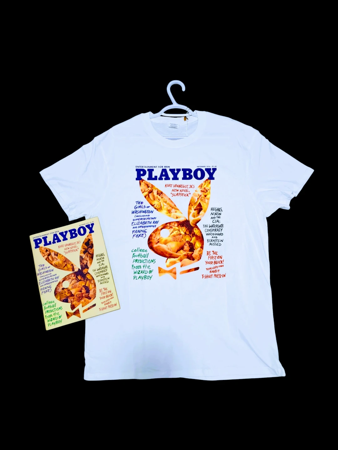 Vintage Rare 1976 Playboy New Screen Print T-Shirt