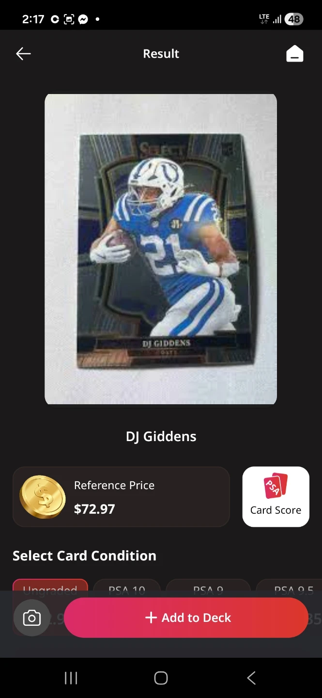 2025 Select DJ Giddens NFL Football Card