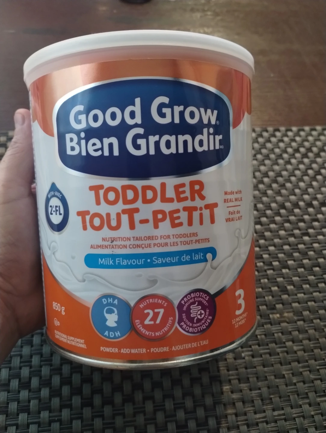 Good Grow Bien Grandir Toddler Milk Flavour Formula 850g