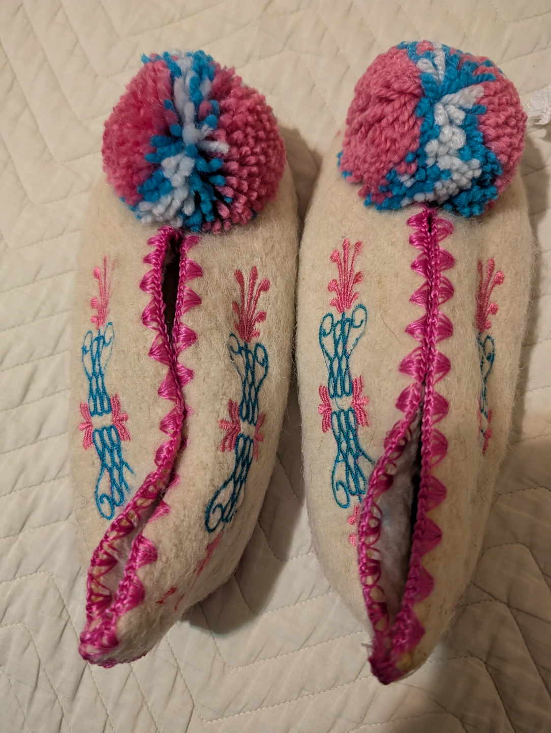 Minas L.P. Wool & Leather Slippers Size 34 EU / 2 UK