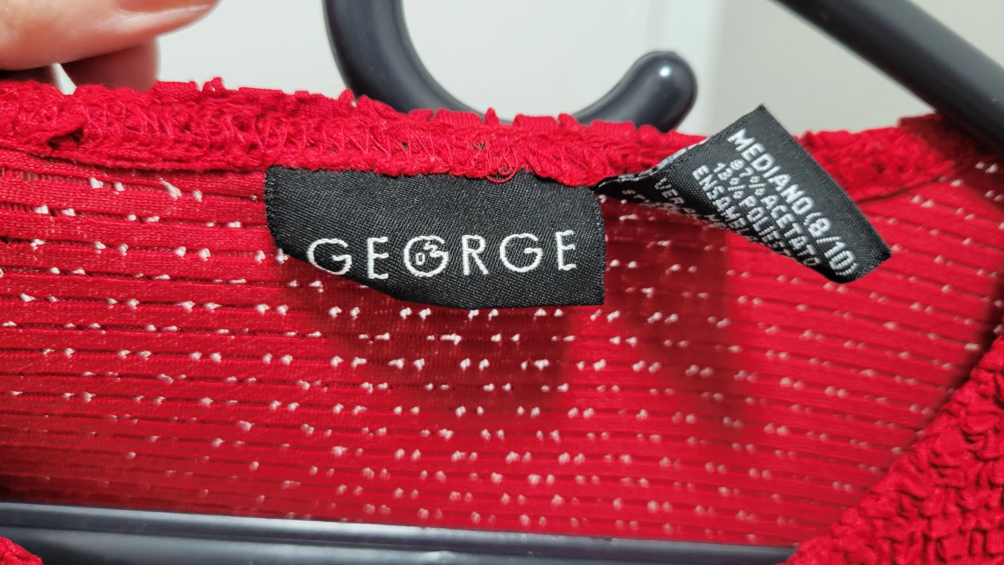 George Red Textured Short Sleeve Top - photo 4
