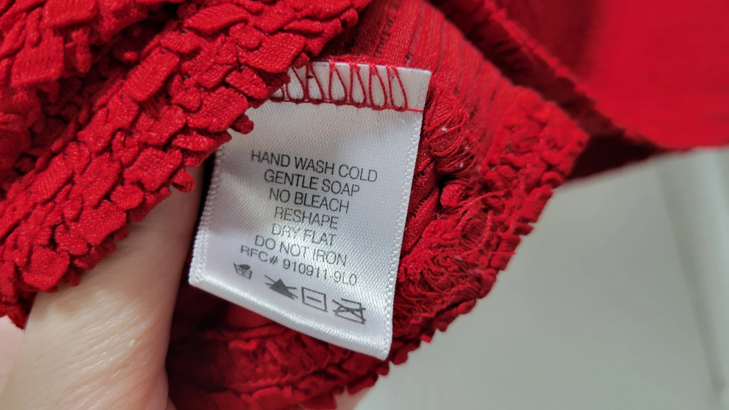 George Red Textured Short Sleeve Top - photo 5