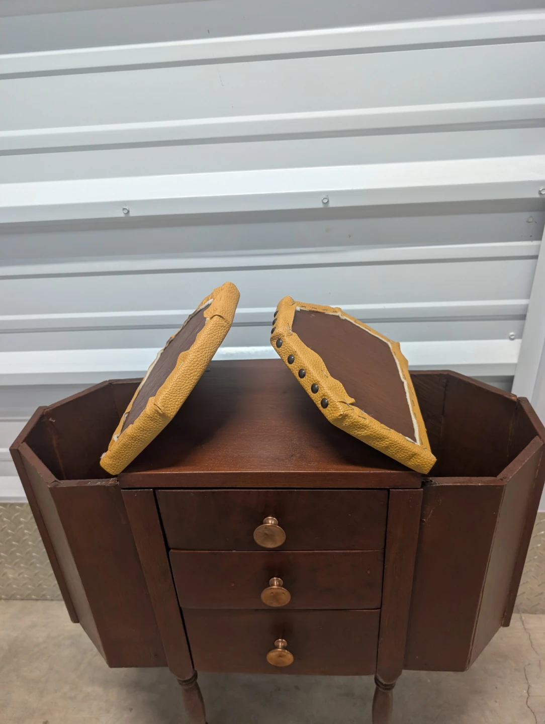 Vintage Wooden Sewing Notions Cabinet - photo 2