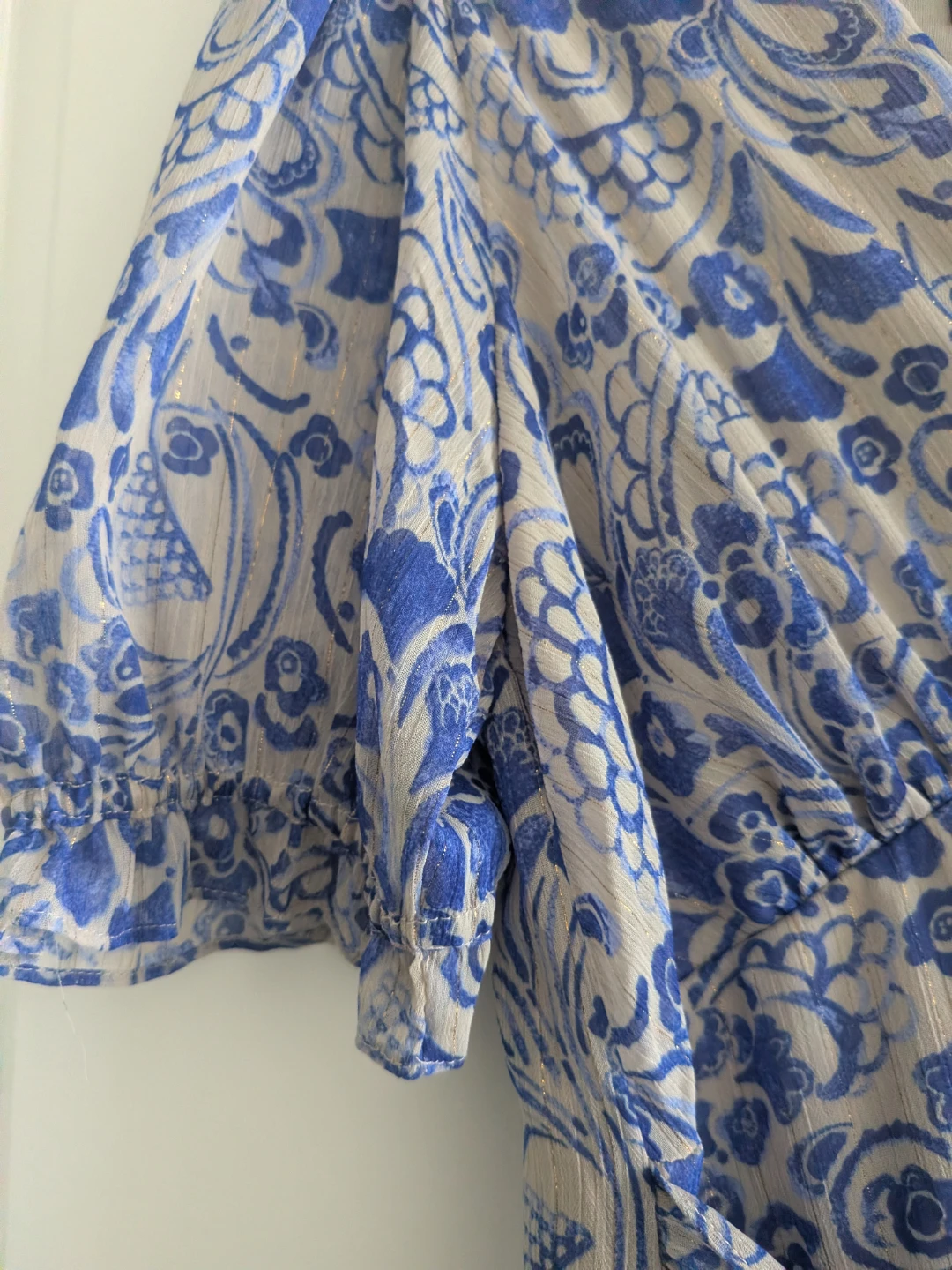 Tommy Hilfiger Blue and White Floral Print Dress Size 8