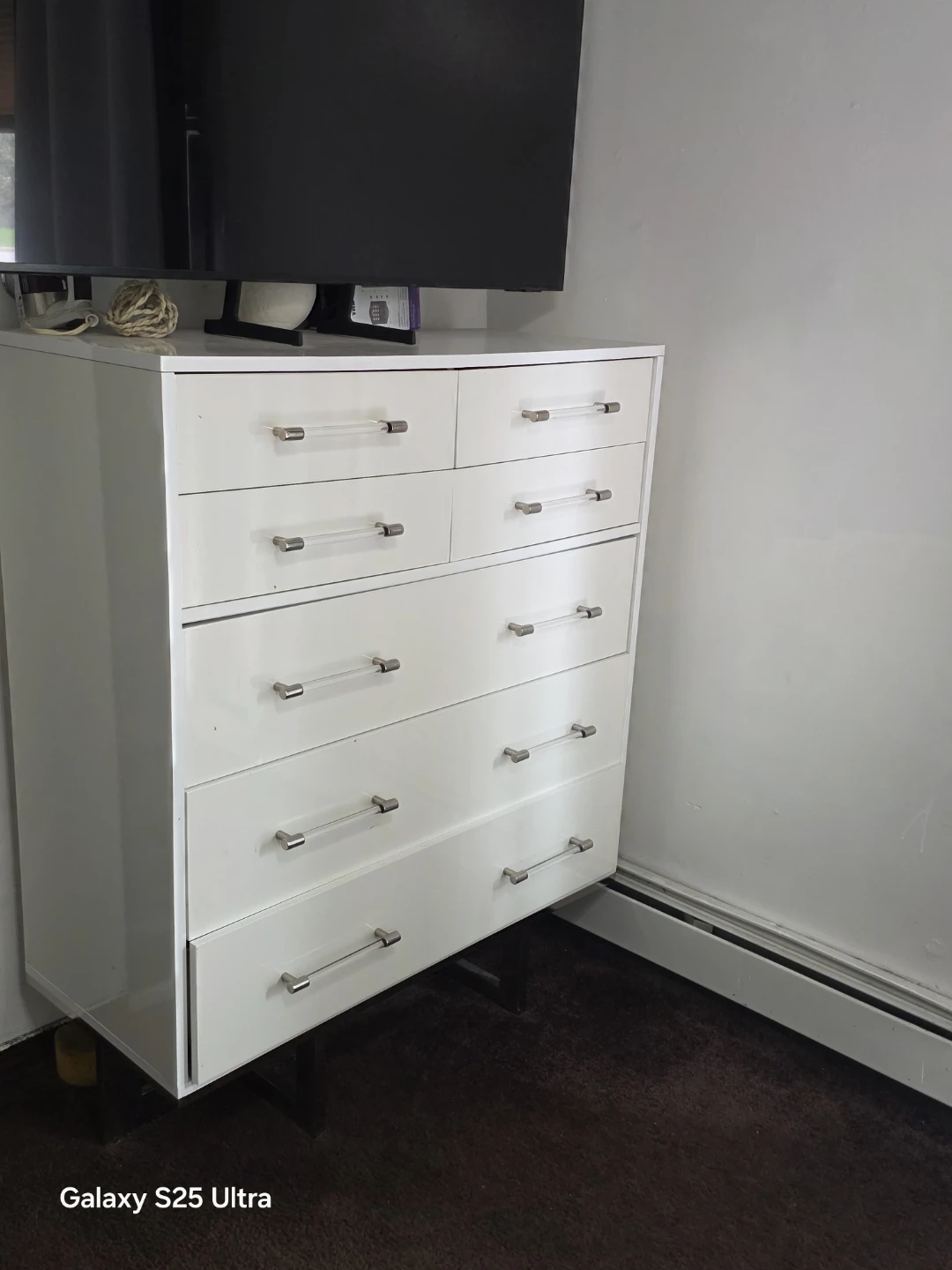 Light Wood TV Stand with Cabinet Doors - photo 5