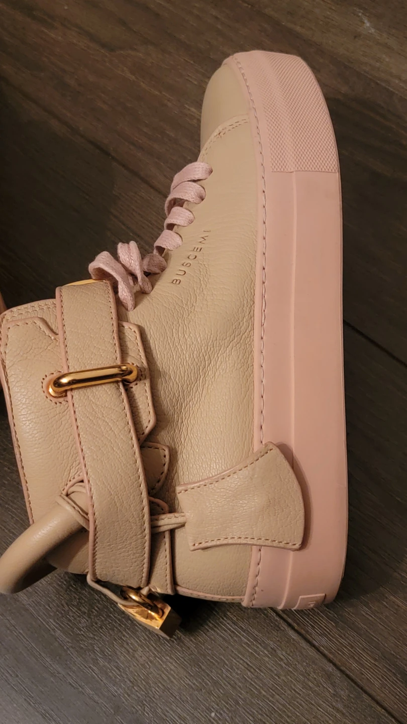 Buscemi Leather Hi-Top Sneakers - photo 4