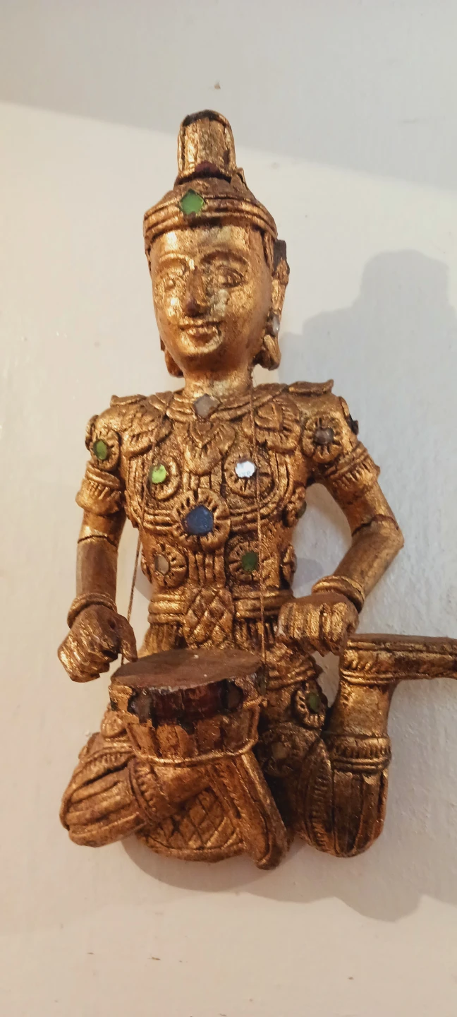 AsianThai Angel Budhha Musician Drummer Wall Decor - photo 2