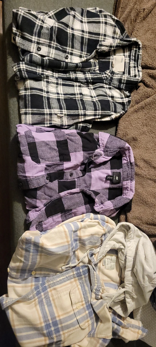 Tilley, American Eagle & H&M Flannel Shirts Bundle