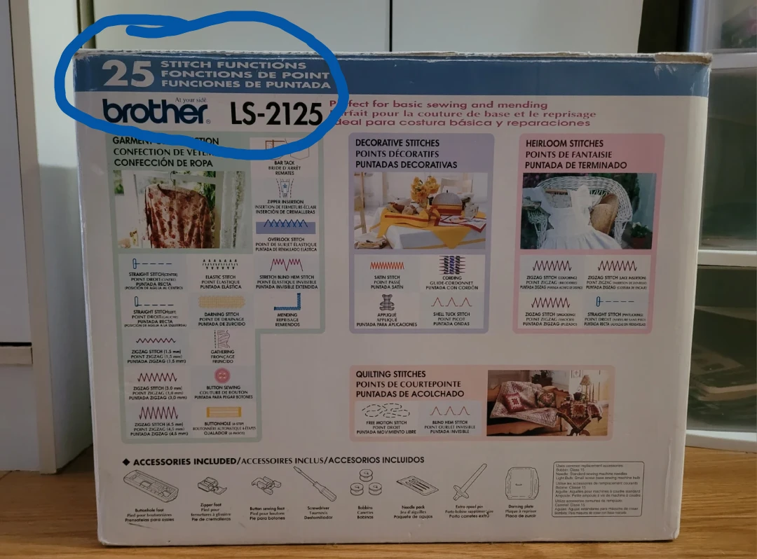 Brother LS-2125 Sewing Machine - photo 2