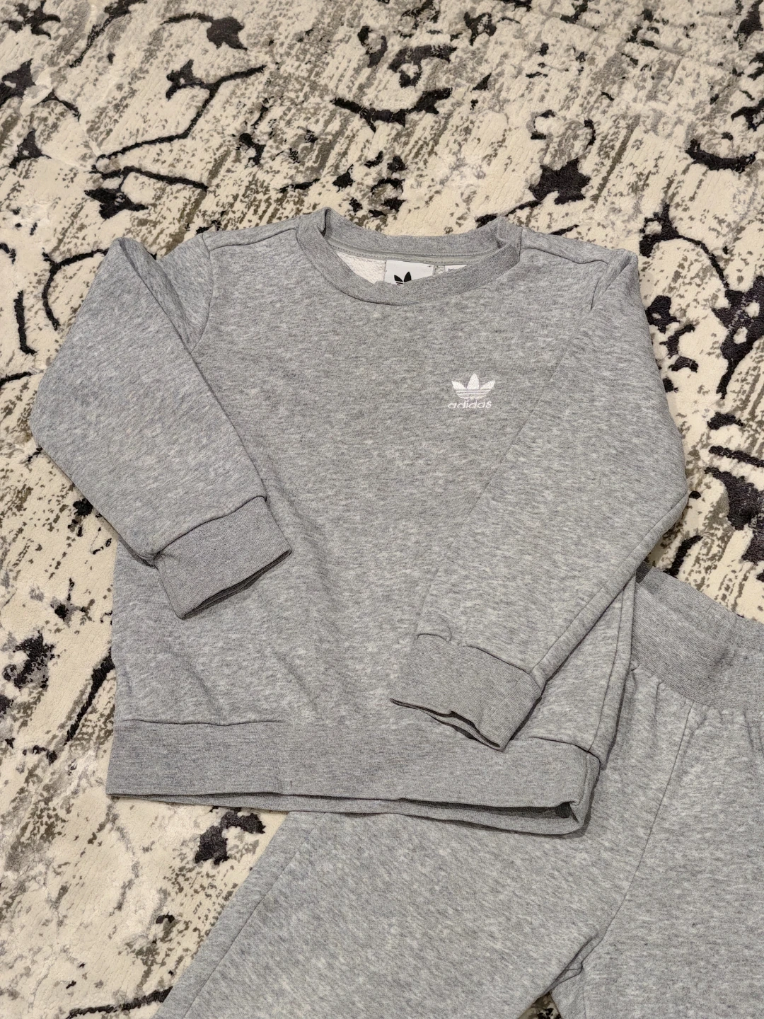 Adidas Kids Toddler Grey Sweat Suit Set Size 5T - photo 2