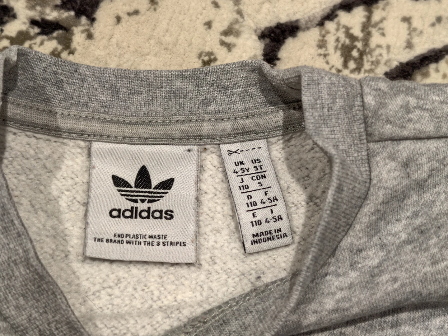 Adidas Kids Toddler Grey Sweat Suit Set Size 5T - photo 4