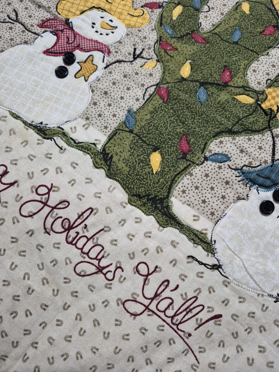 So Cute 100% Cotton 36" x 13" Holiday Christmas Quilted Table - photo 5