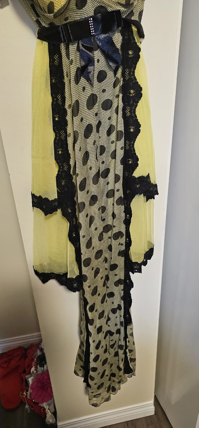 Women's Polka Dot Lingerie Set with Robe - photo 3
