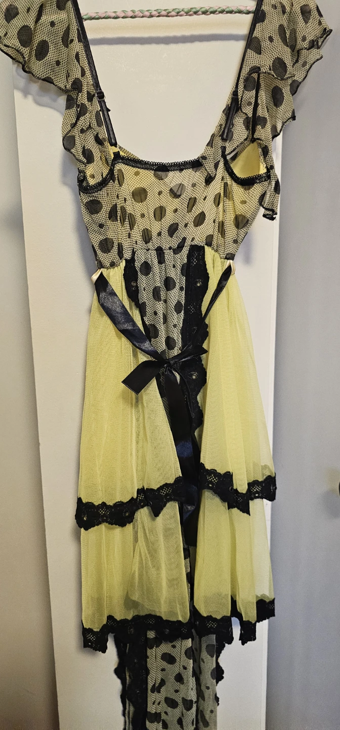 Women's Polka Dot Lingerie Set with Robe - photo 5
