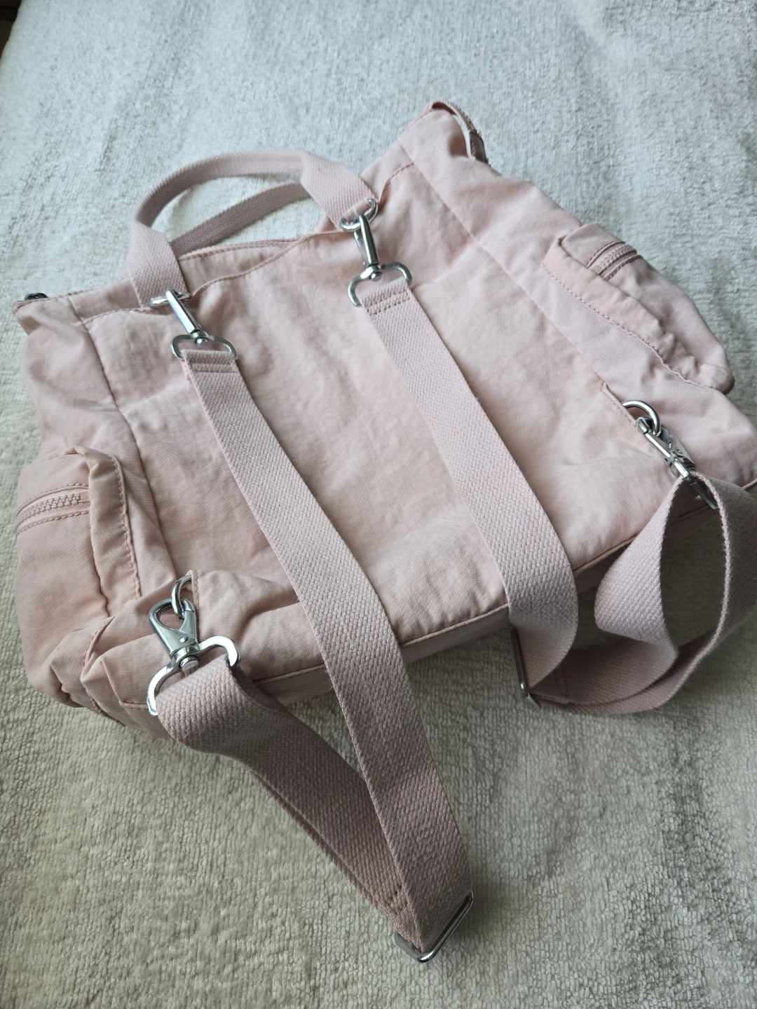 🌱Kipling Pink Nylon Backpack/Tote Bag - photo 2