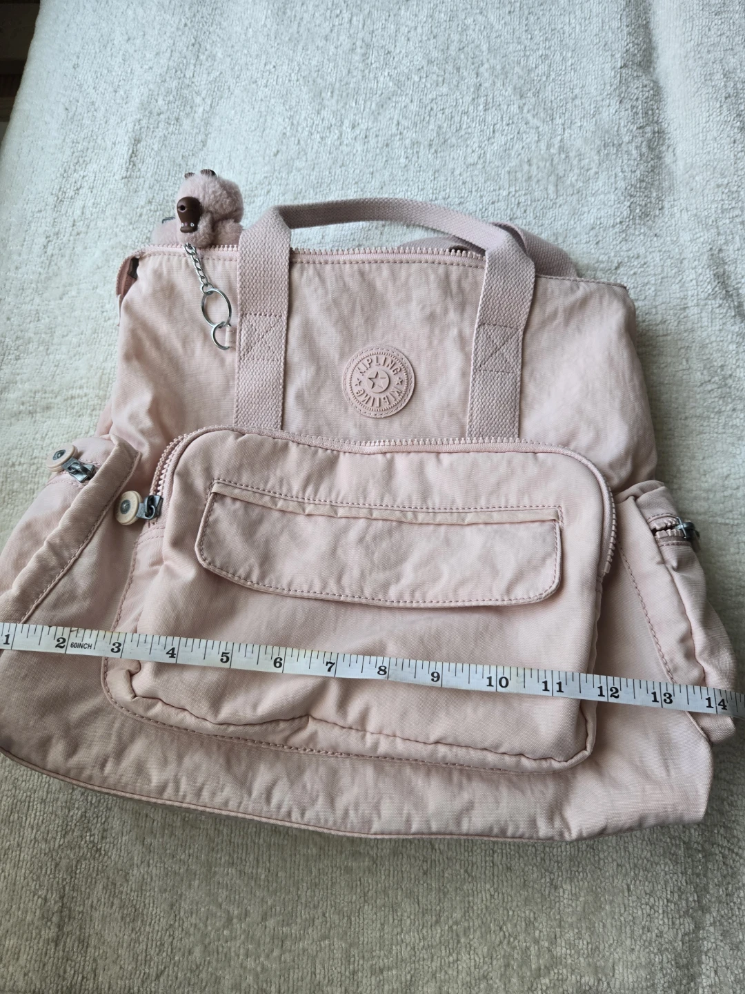 🌱Kipling Pink Nylon Backpack/Tote Bag - photo 5