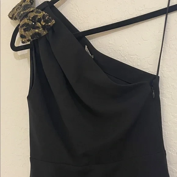 Miu Miu Black One Shoulder Mini Dress - photo 2