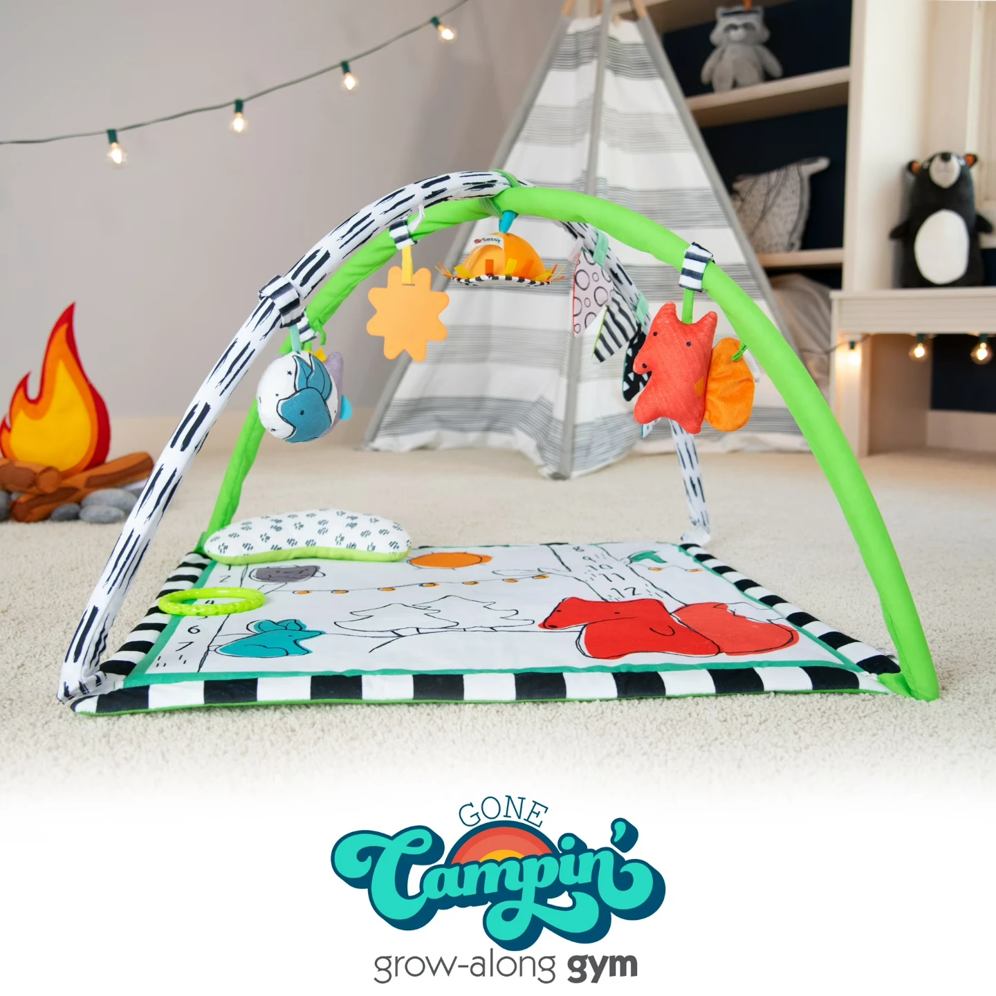 Sassy Gone Camping Grow-Along Gym and Play Mat