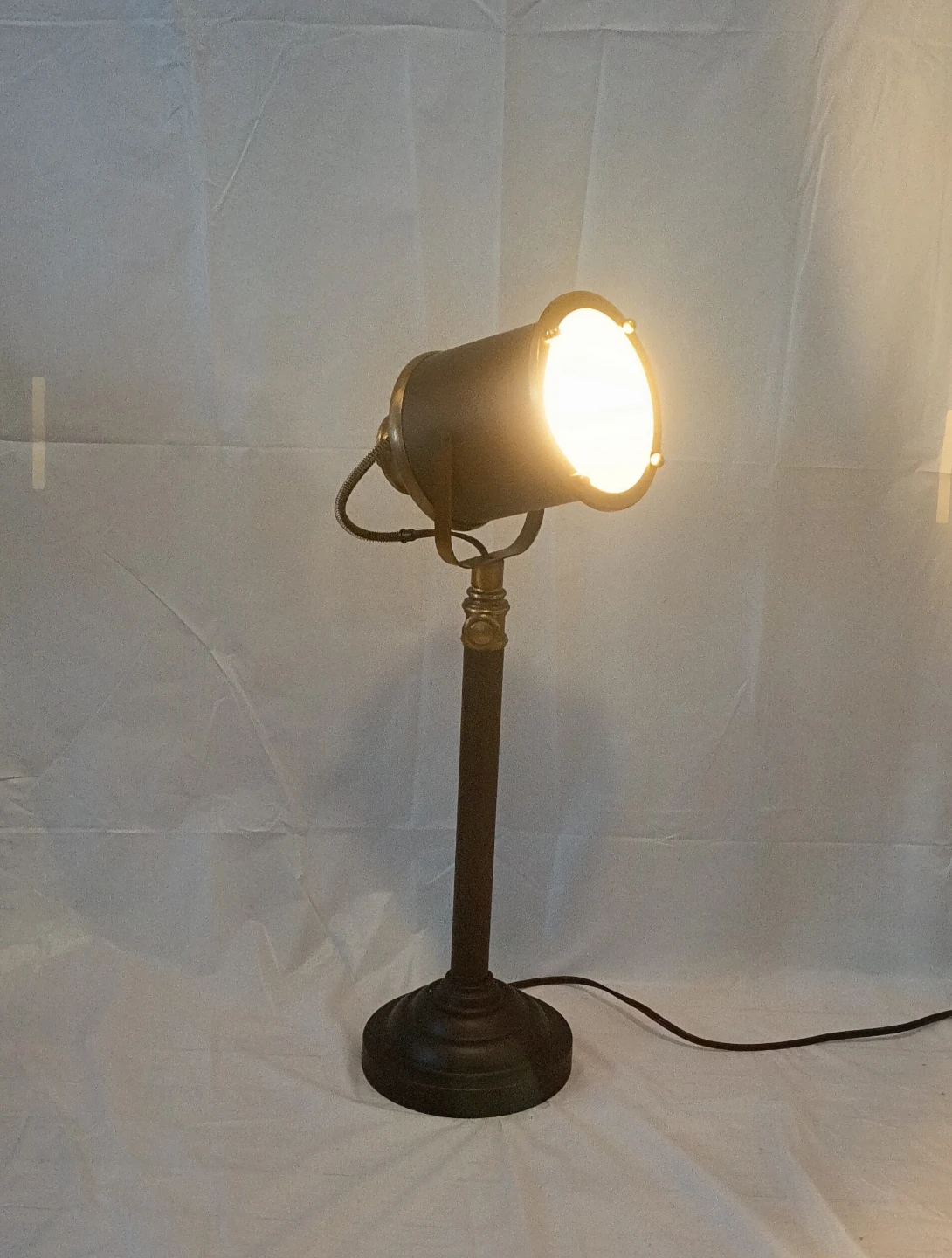Vintage JIMCO 24" Brass Spotlight Style Desk lamp