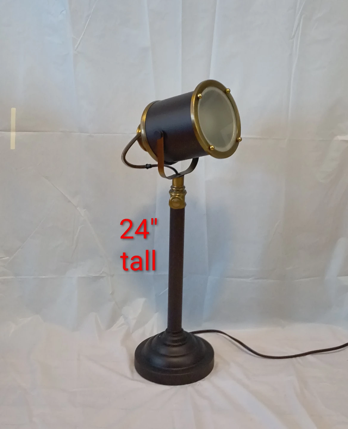 Vintage JIMCO 24" Brass Spotlight Style Desk lamp - photo 2