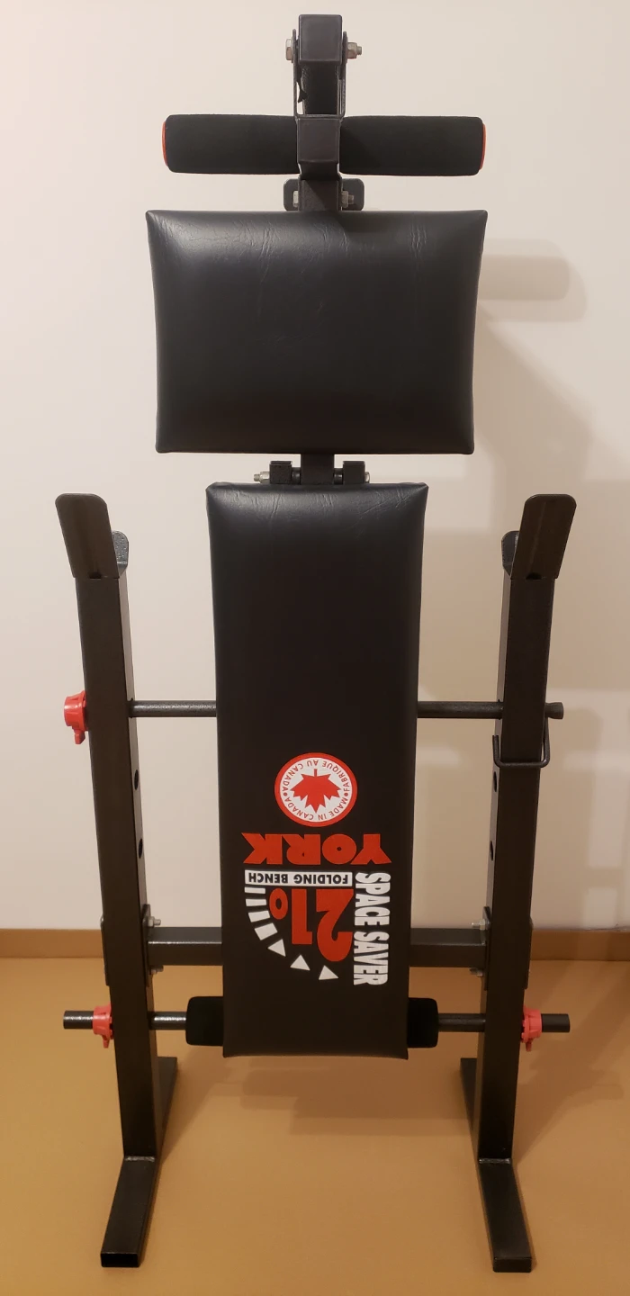 York 210 Folding Bench with Free Barbells - photo 3