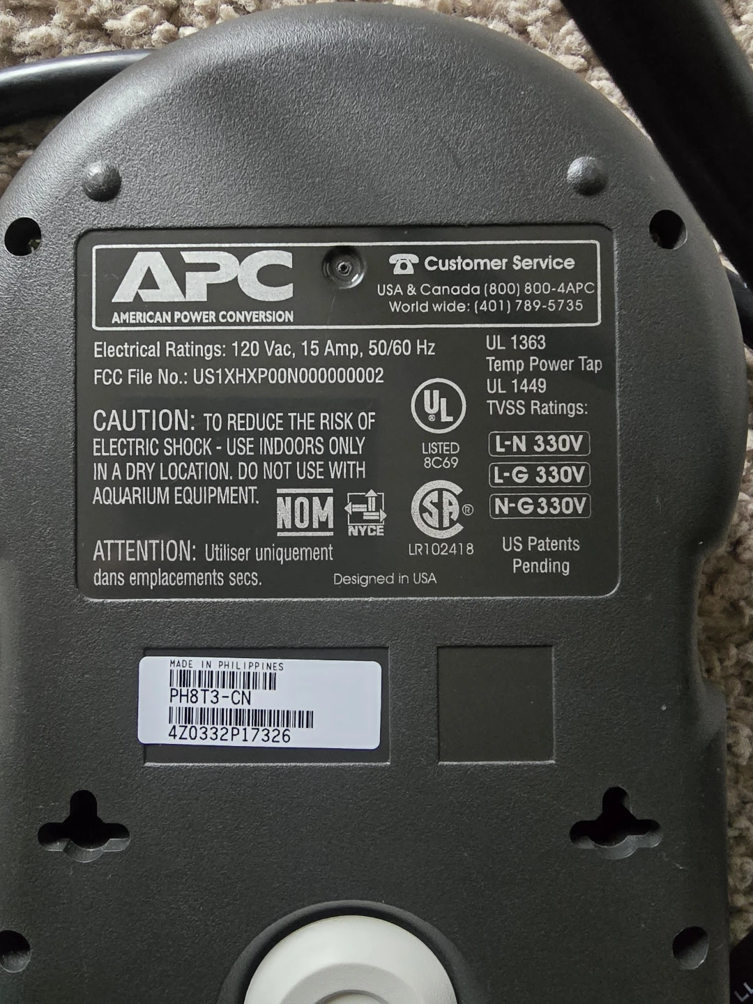 APC Surge Protector Power Bar - photo 4