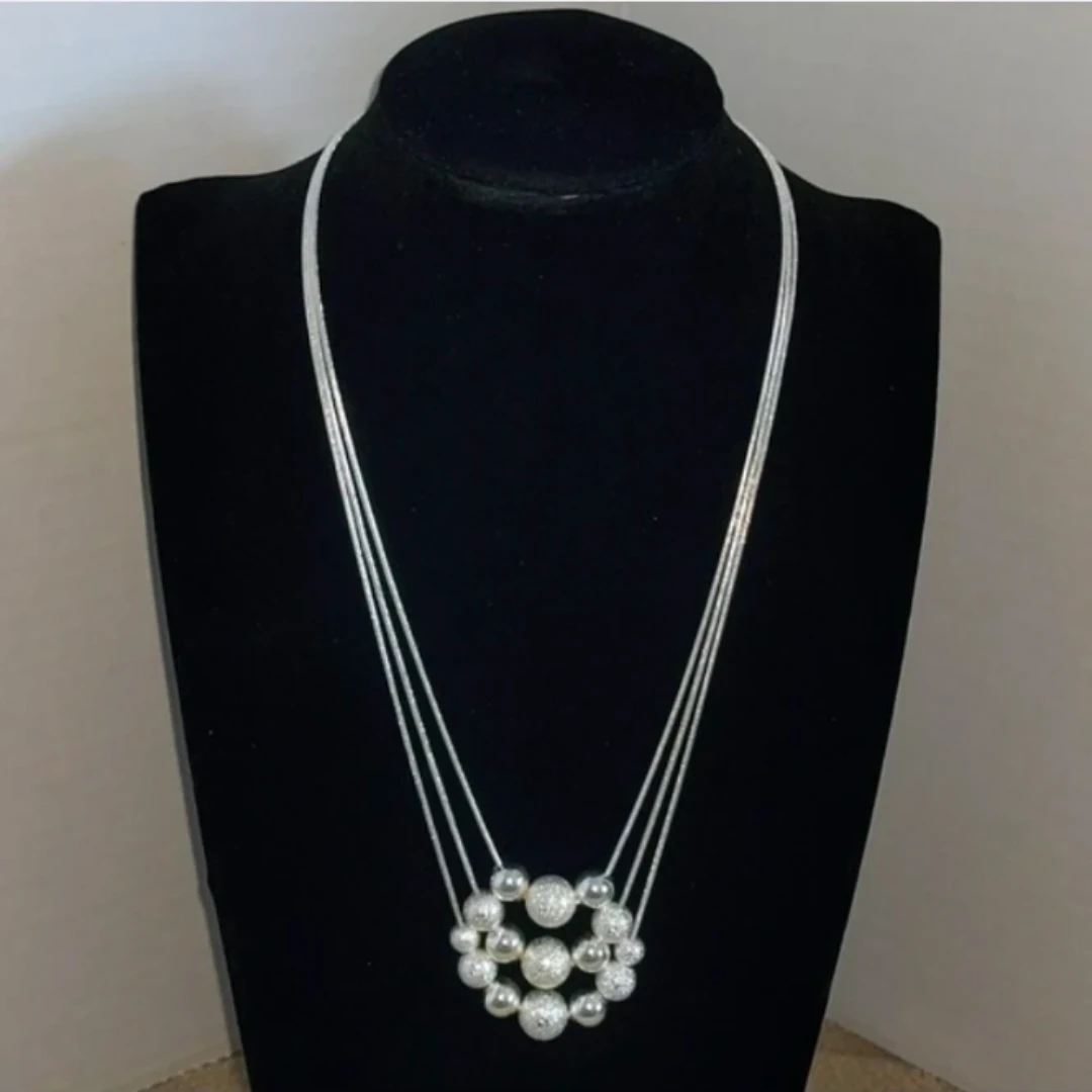 Sterling Silver Bead Necklace - photo 2