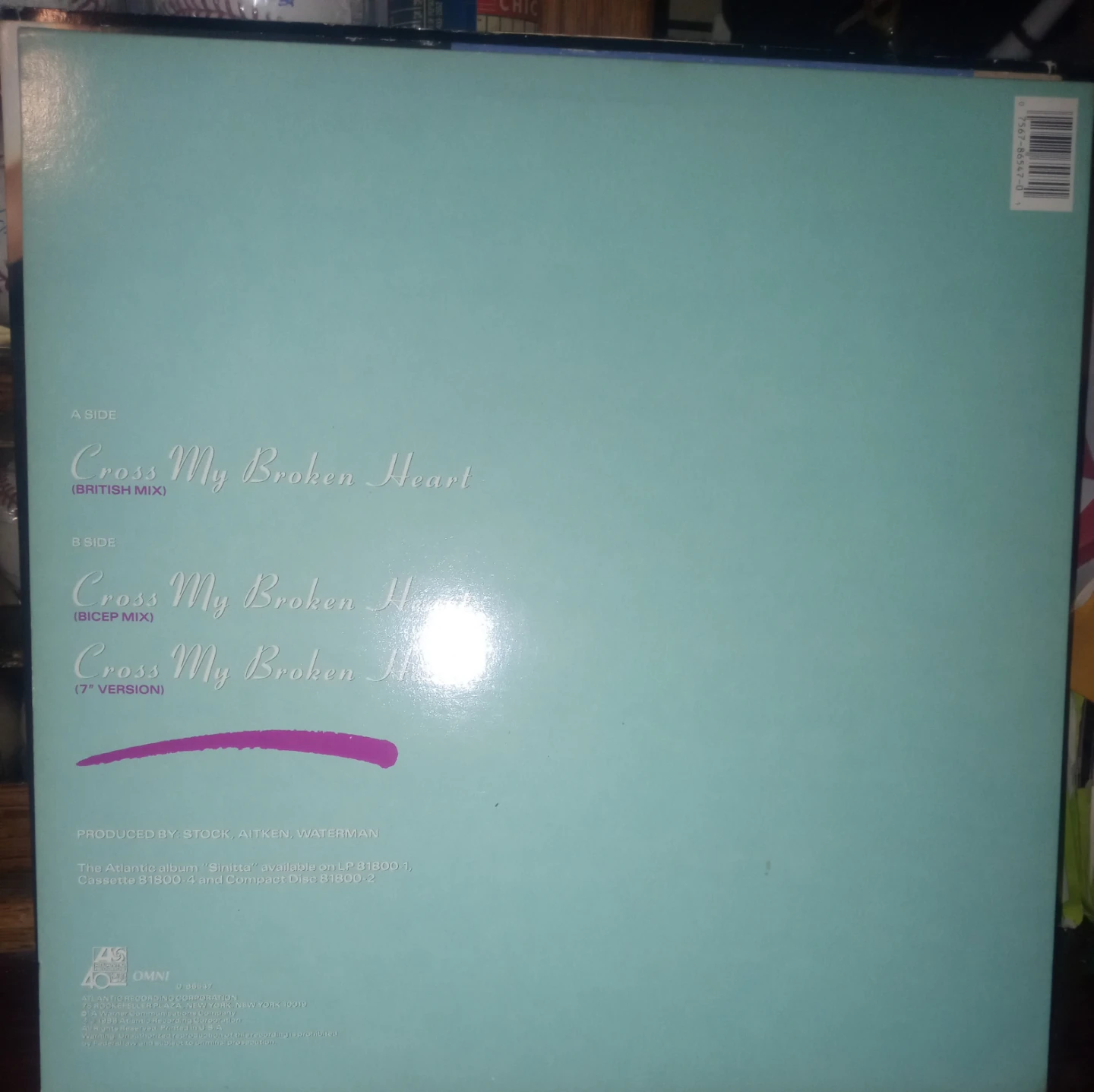 Sinitta - Cross My Broken Heart Vinyl Record - photo 2
