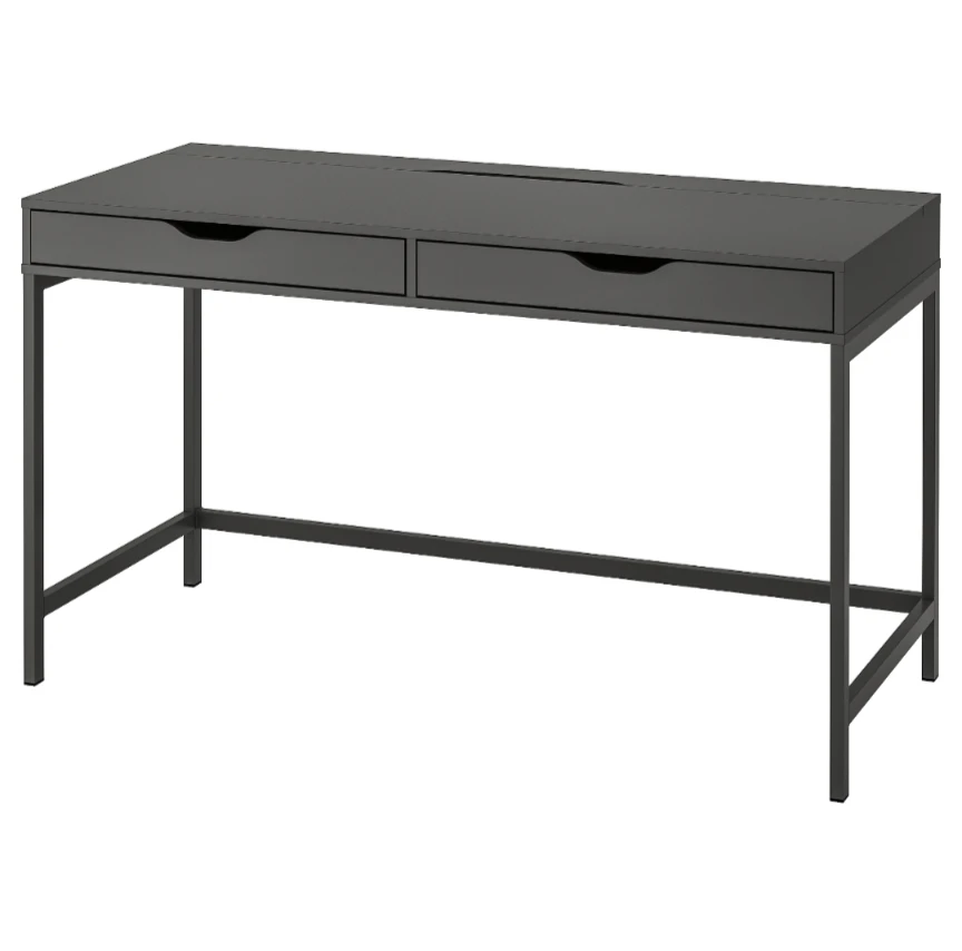 IKEA Alex Desk 2 Drawers Dark Grey - photo 2