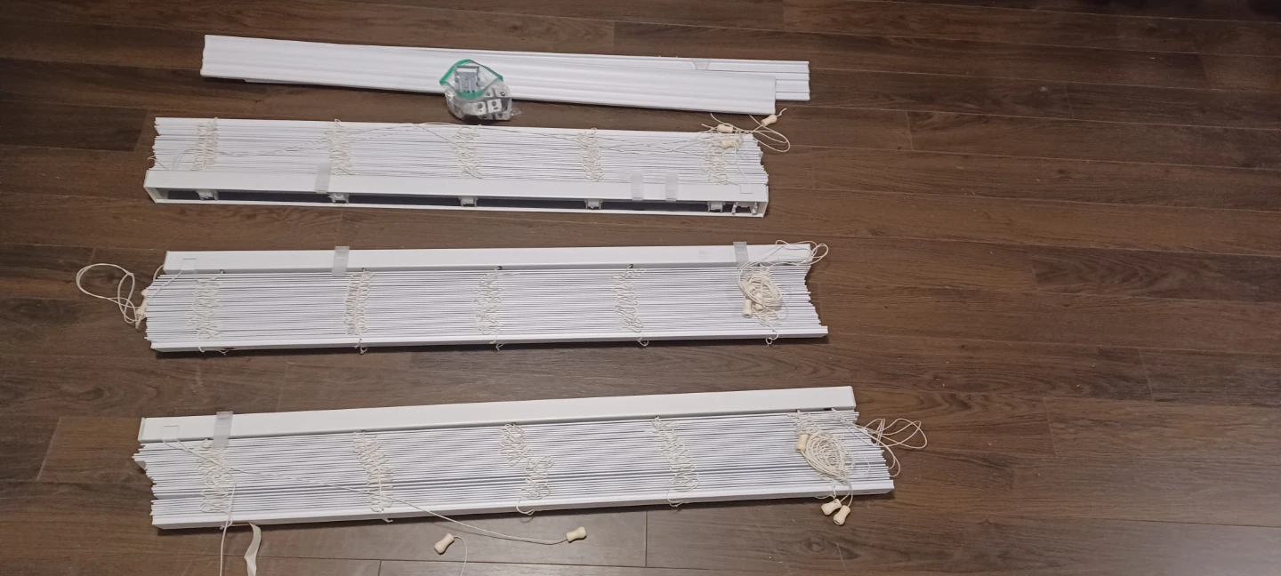 slatted windows blinds 47 inch width and 60 inch height : 3 unit