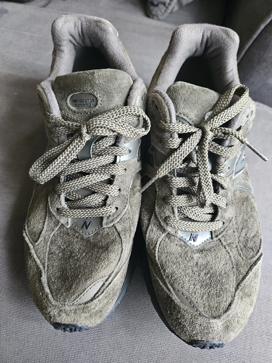 New Balance 2002R Olive Suede Running Shoes - photo 2