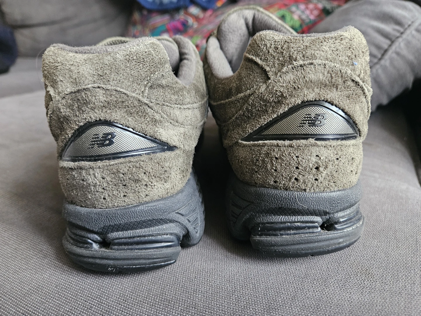 New Balance 2002R Olive Suede Running Shoes - photo 4