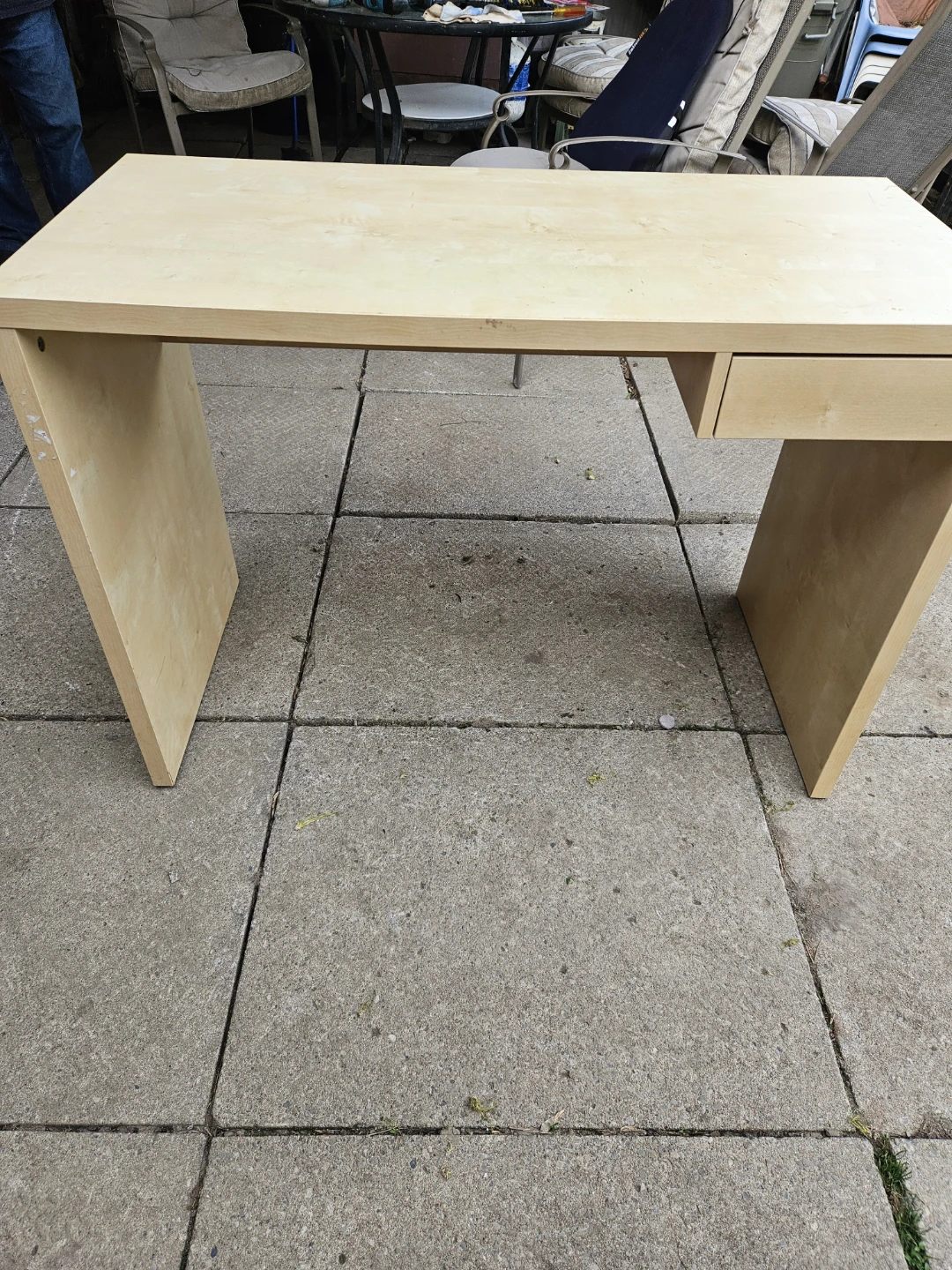 Light Wood Desk with Drawer