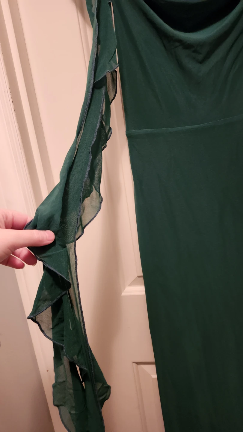 Pretty Garden Women's Ruffled Green Dress - Size M - photo 3