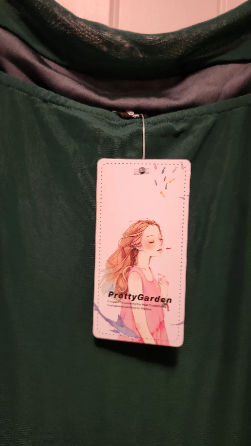 Pretty Garden Women's Ruffled Green Dress - Size M - photo 4