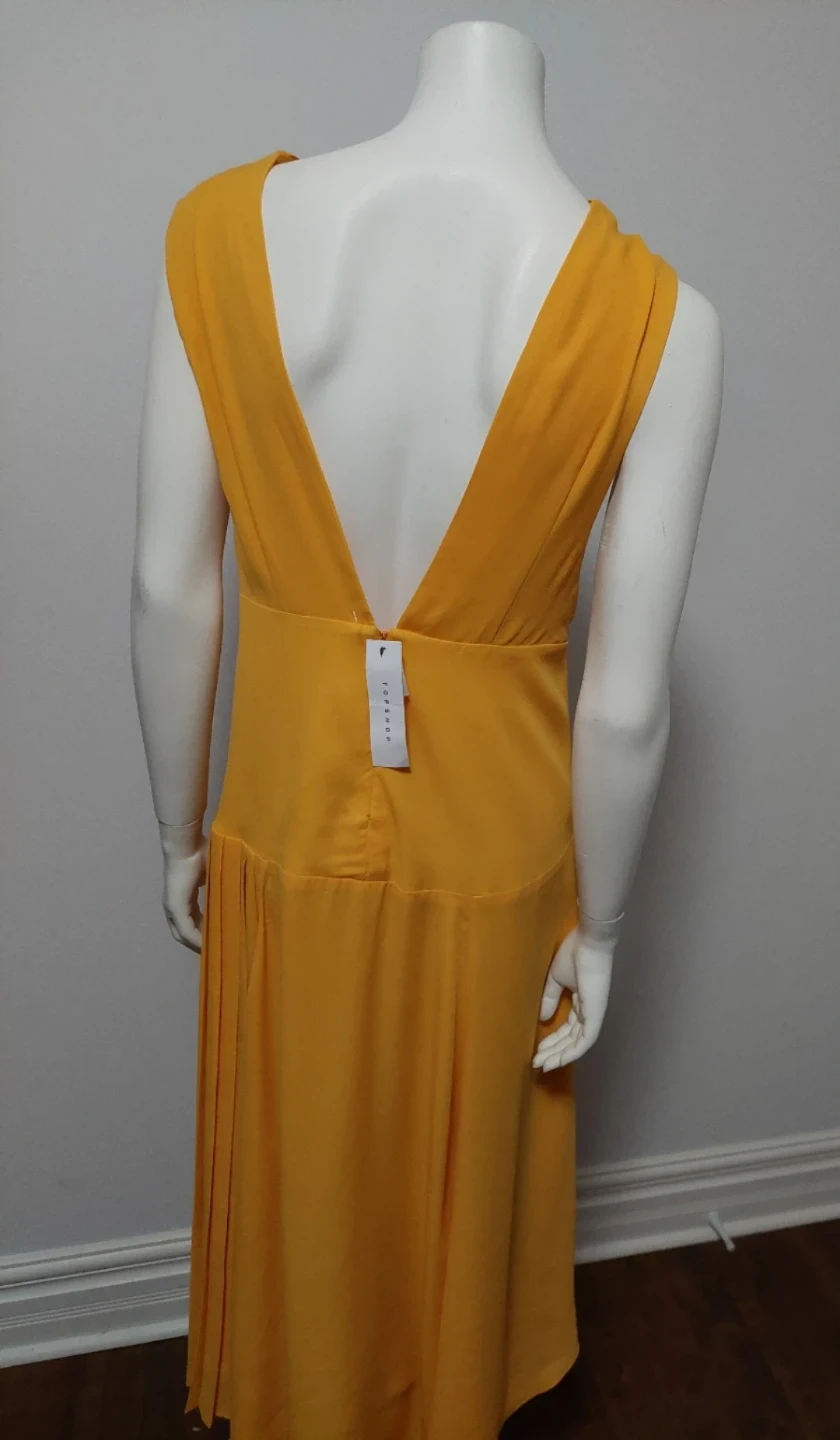 Topshop Marigold V-Neck Pleated Midi Dress - photo 5