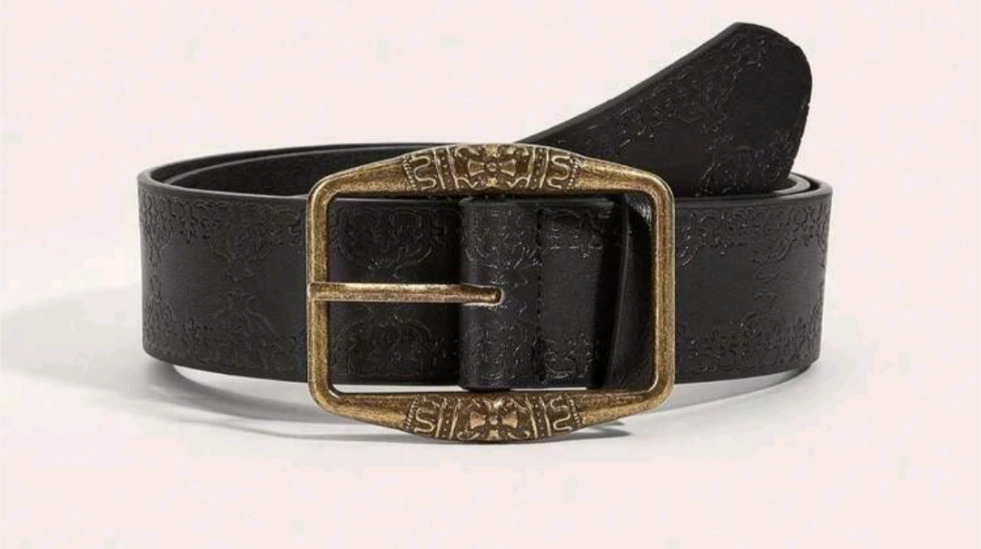 Western Faux Leather Belt - Black & Brown - photo 2