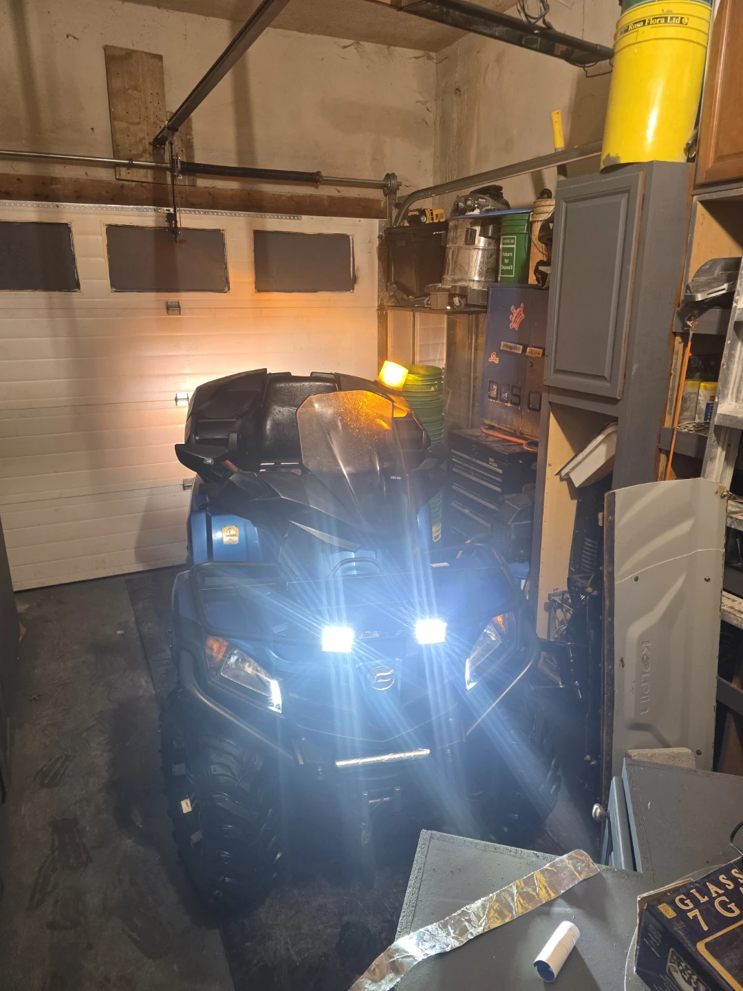 Blue CFMoto ATV with Winch