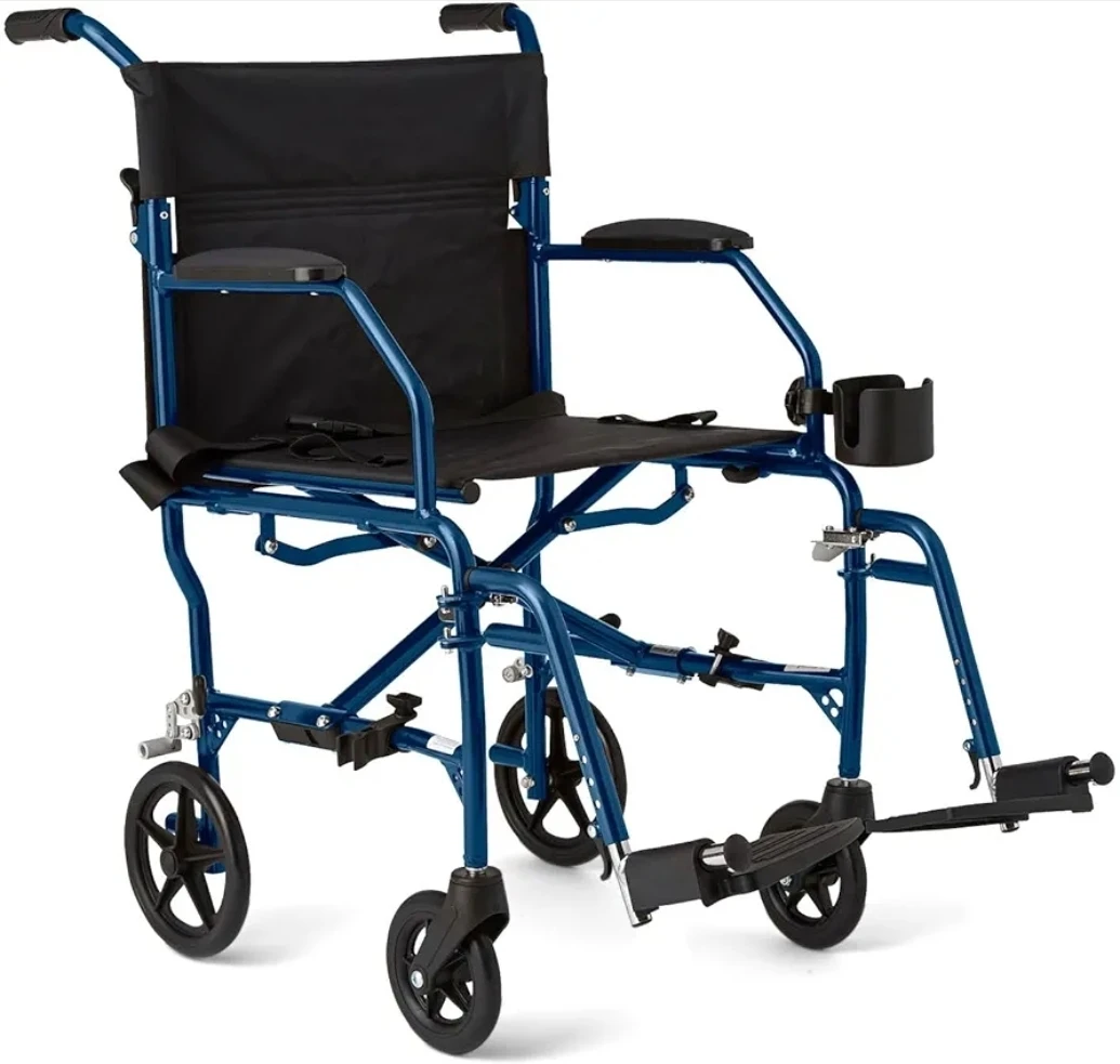 Medline Ultralight Transport Chair - Blue