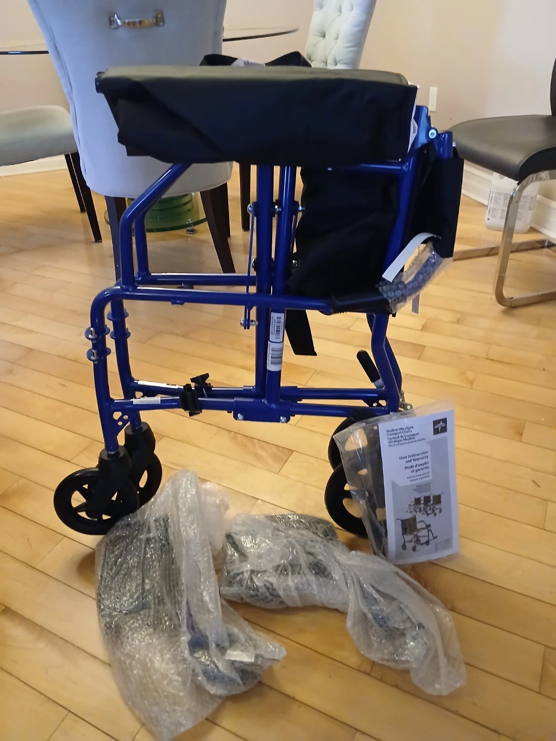 Medline Ultralight Transport Chair - Blue - photo 3