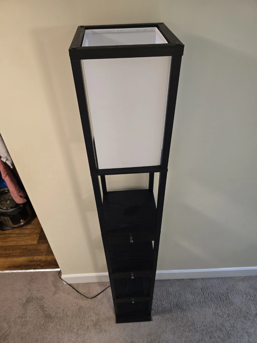 72" Traditional LED Shelf Floor Lamp with Black Finish - photo 2