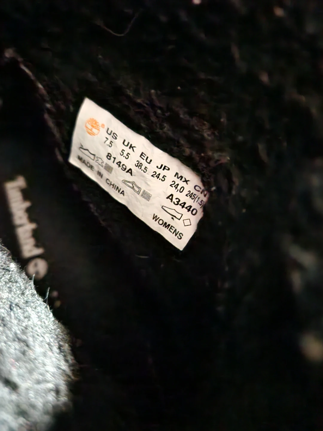 Timberland Black Suede Lace-Up Boots Womens Size 7.5 - photo 2