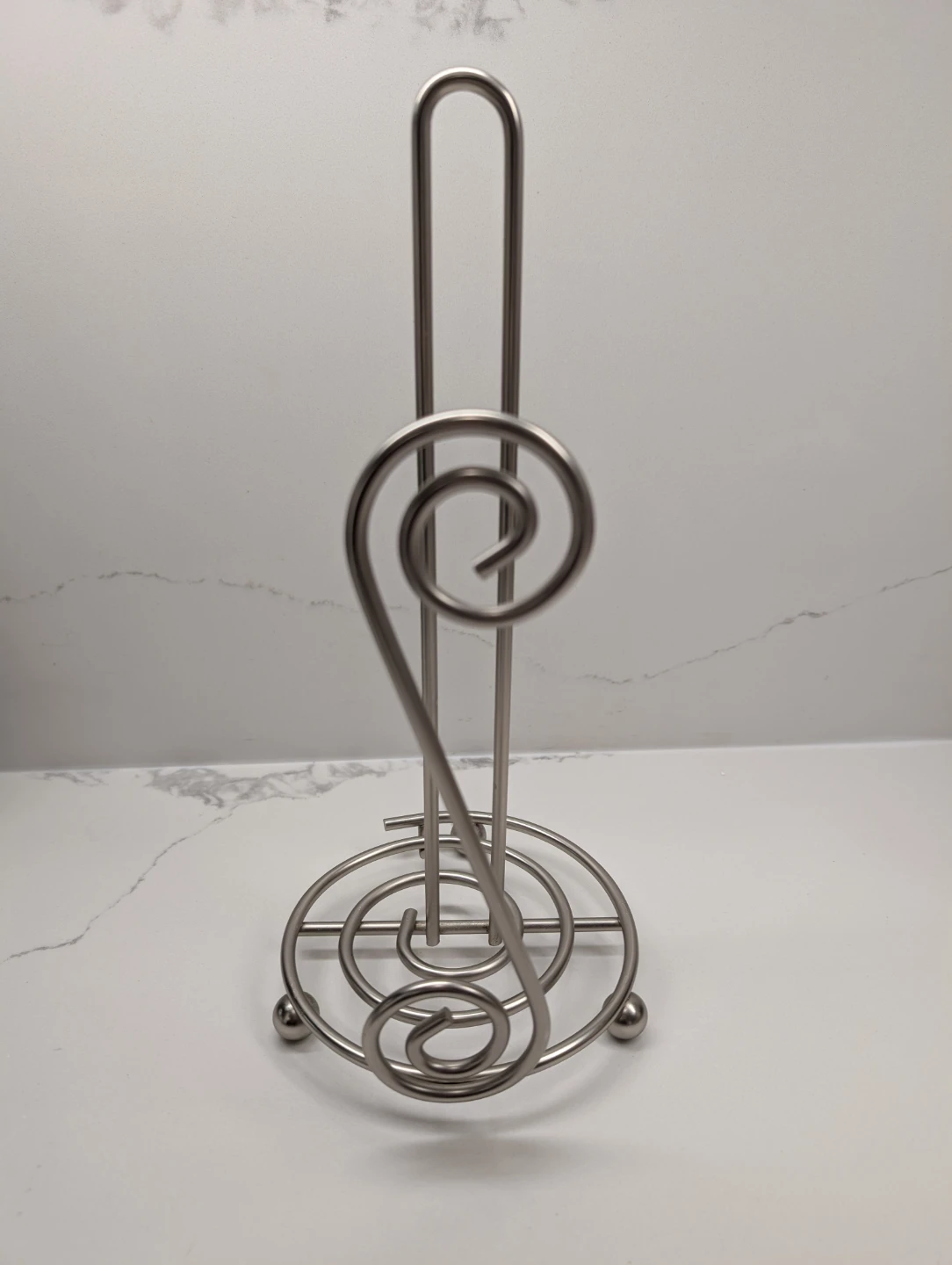 Silver Scroll Paper Towel Holder - photo 2