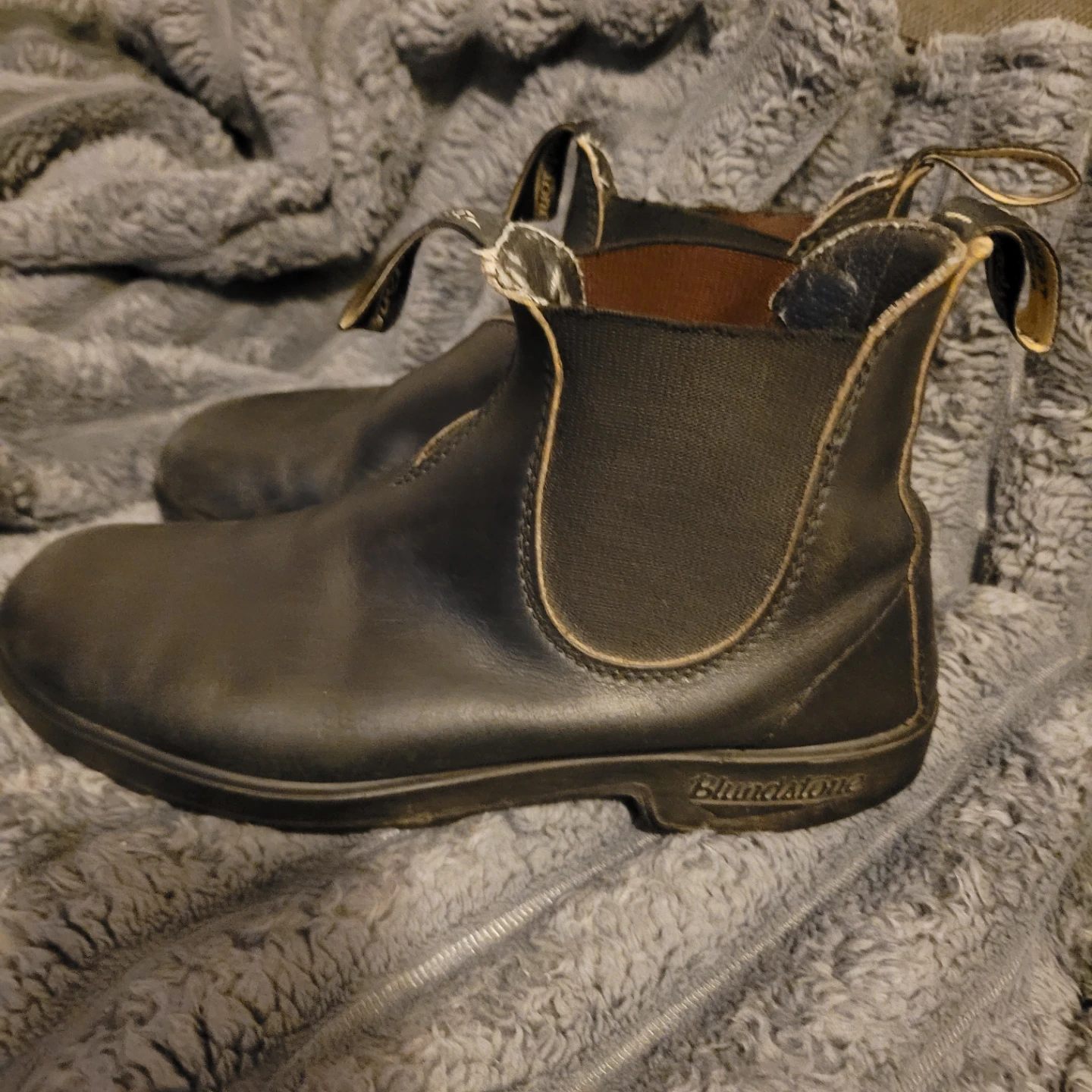 Size 4.5OZ /8W/7M ☆ Blundstone Black Leather Chelsea Boots - photo 3