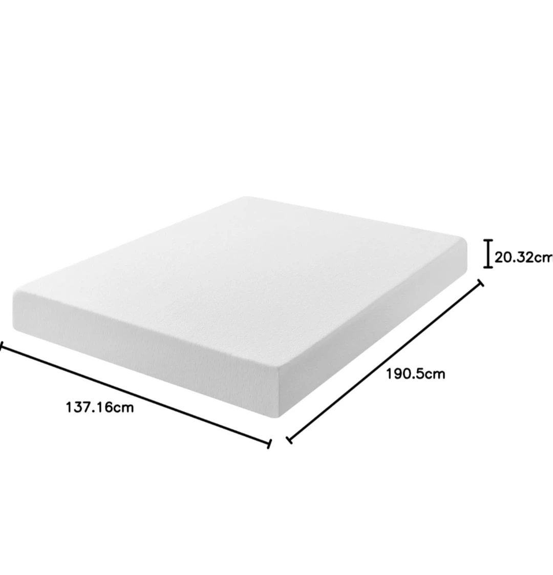 Queen Mattress - Zinus ActivFresh Memory Foam + two pillows