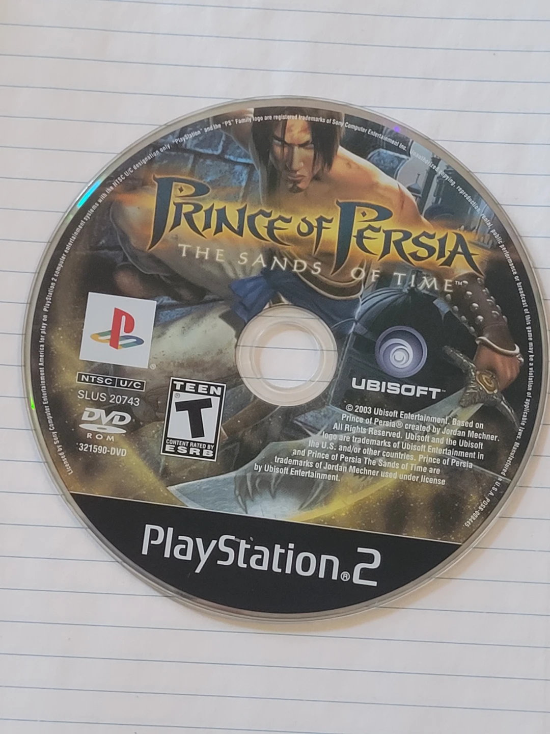 PlayStation 2 Prince of Persia The Sands of Time DVD Game