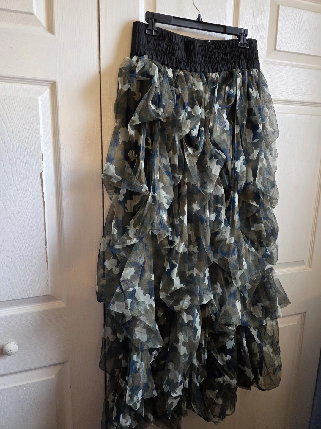 Camo Ruffle Tiered Maxi Skirt - photo 2