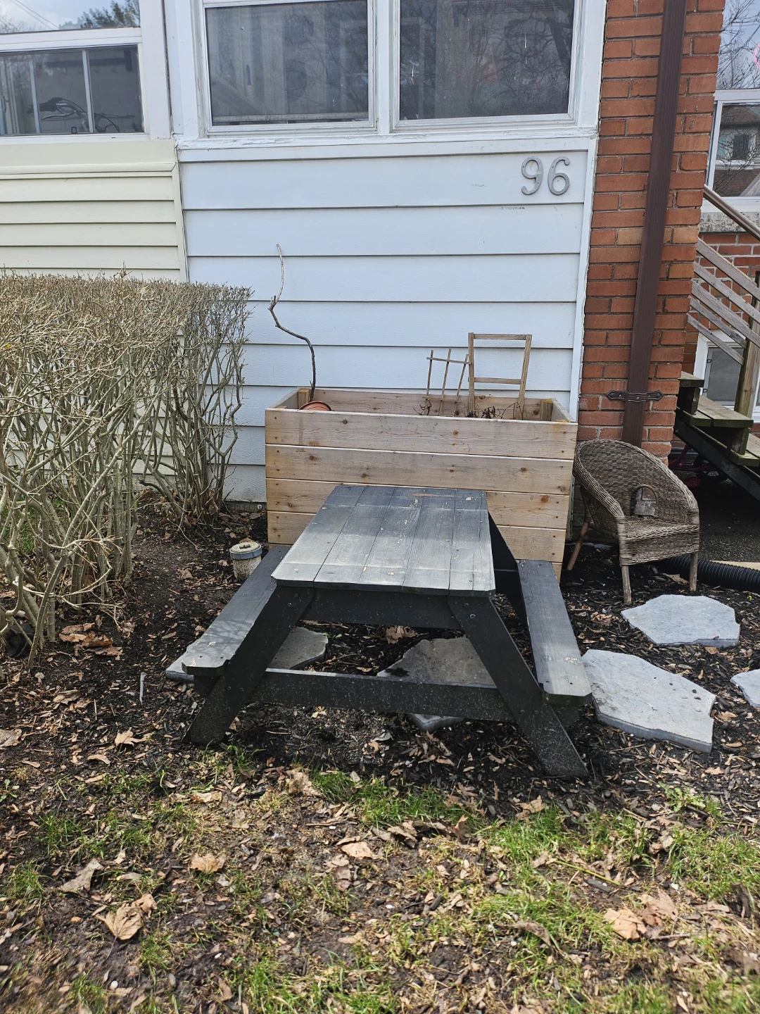 Kids Wooden Picnic Table with sensory bins - photo 3