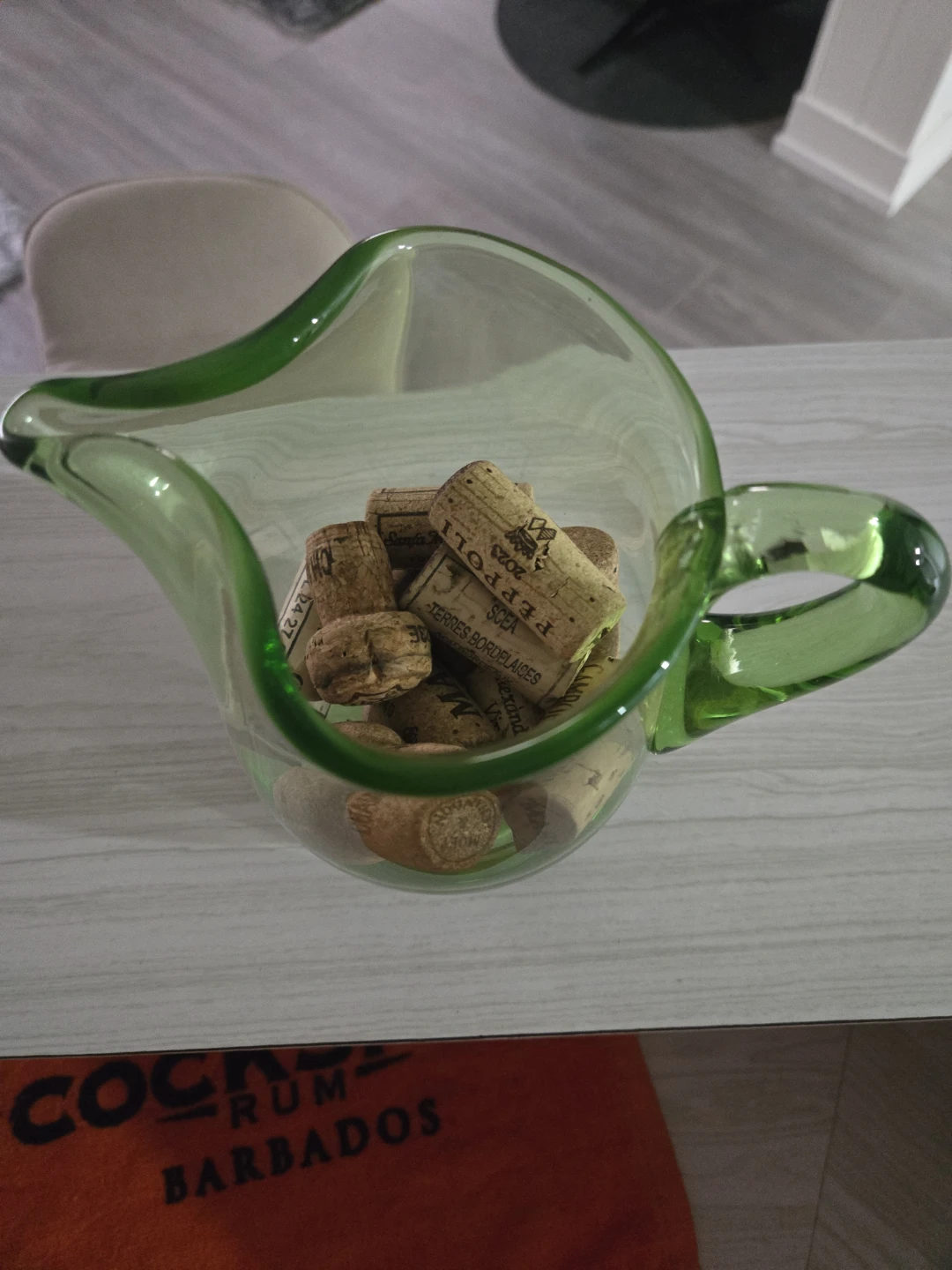 Vintage Green Glass Pitcher - photo 2