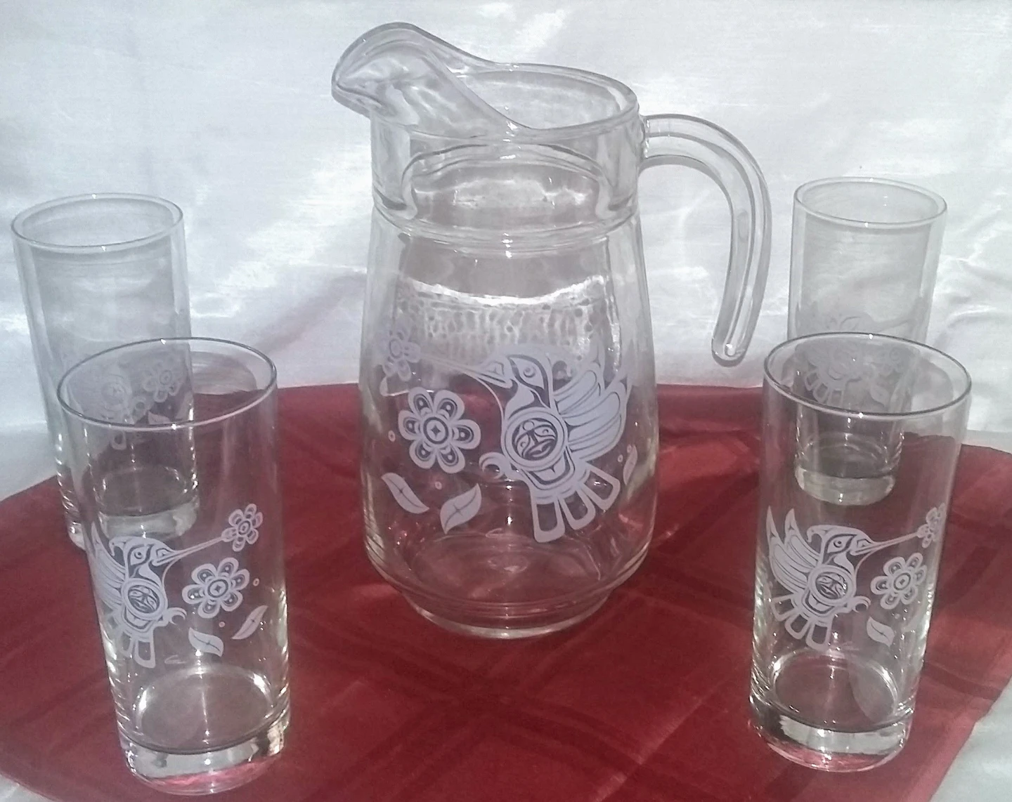 Glass Pitcher and 4 Tumblers Set - photo 3